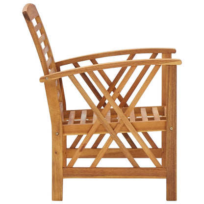 Garden Lounge Set Brown Solid acacia wood Medium Durable