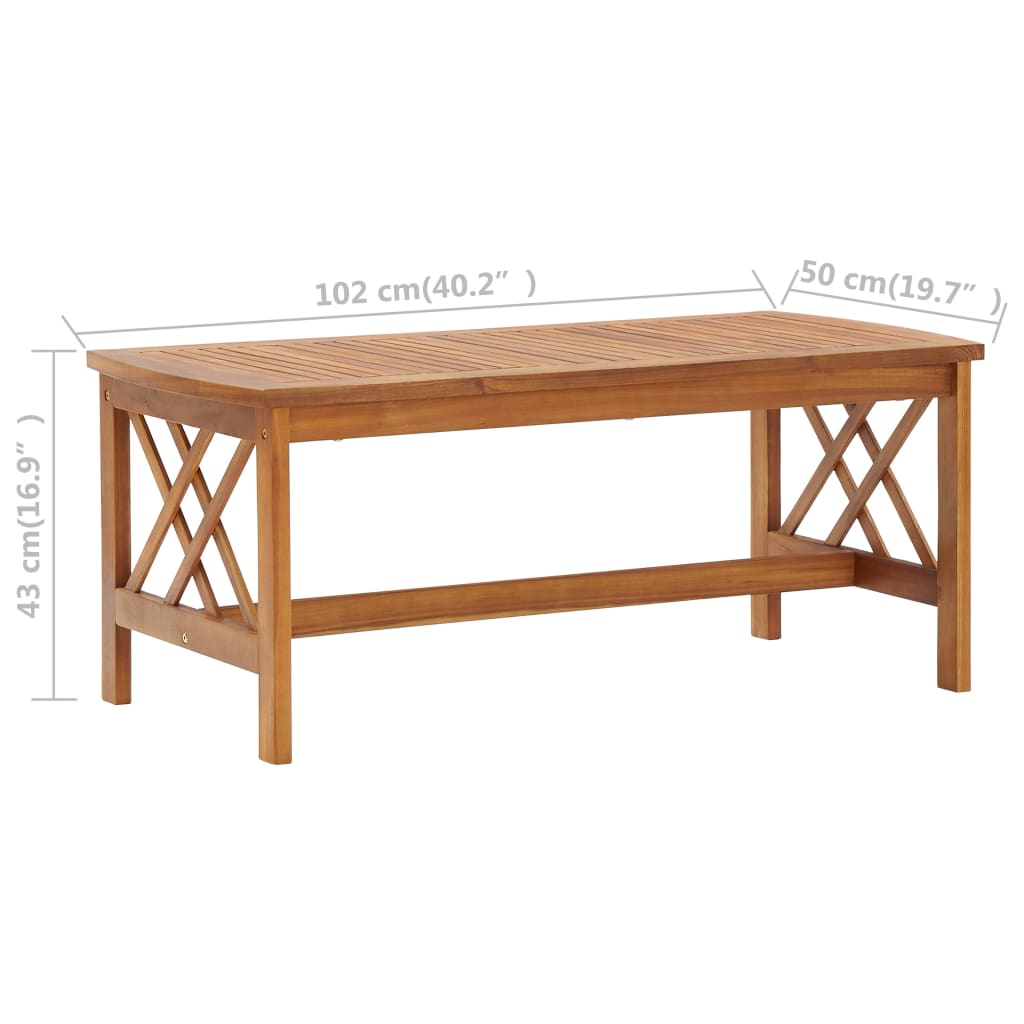 Garden Lounge Set Brown Solid acacia wood Medium Durable