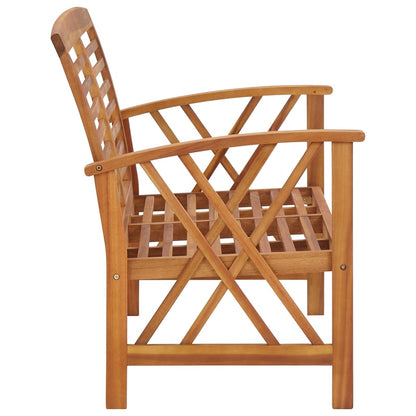 Garden Lounge Set Natural Wood Solid Acacia Wood Medium Durable