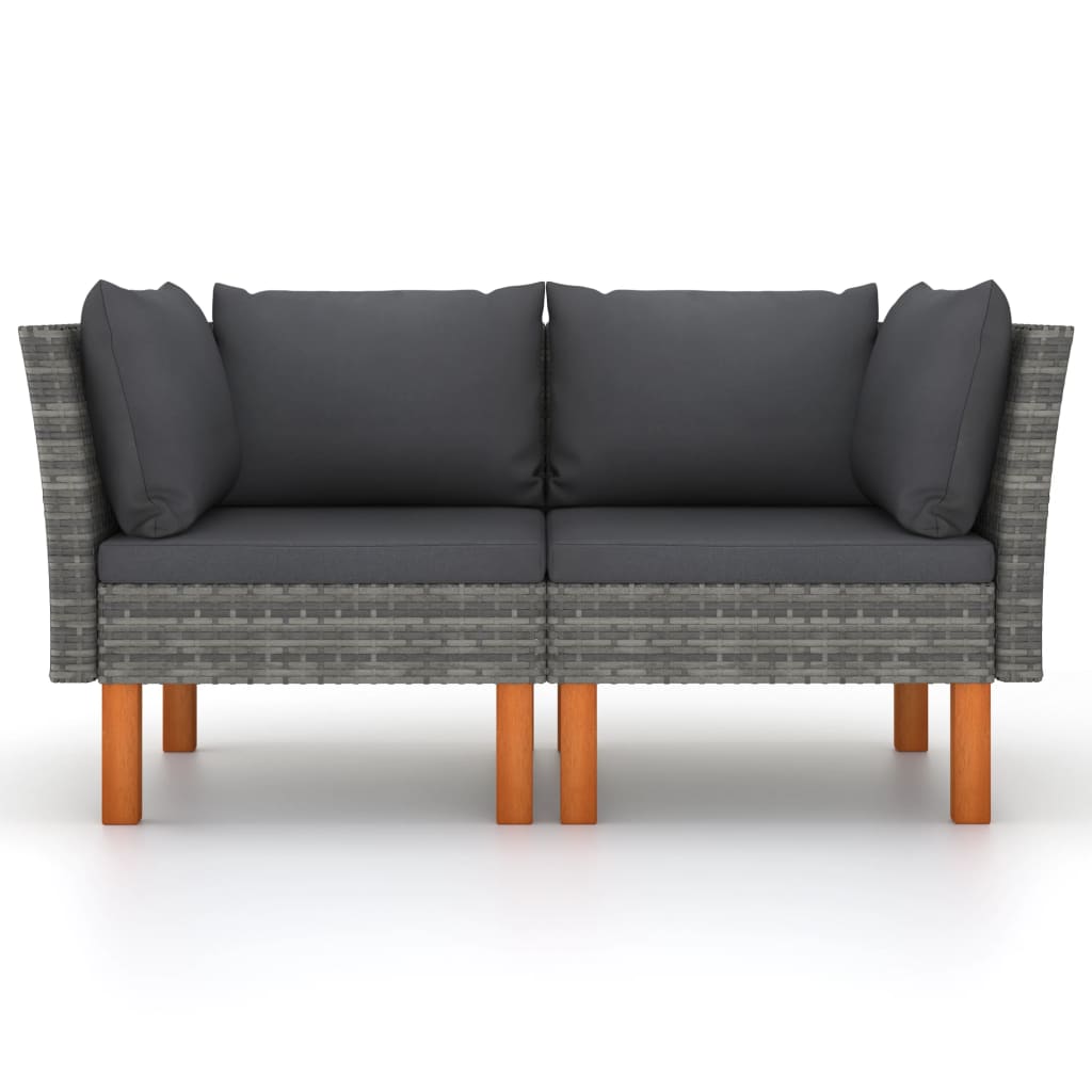 Corner Sofa Grey and Anthracite