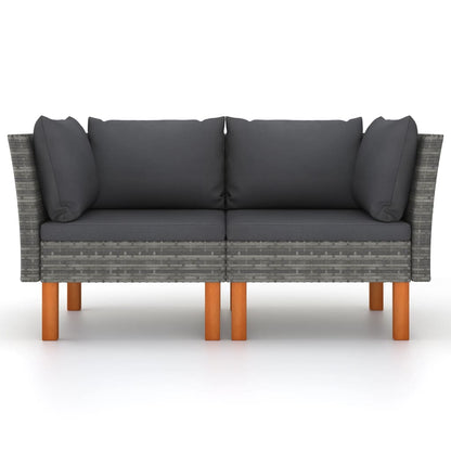 Corner Sofa Grey and Anthracite