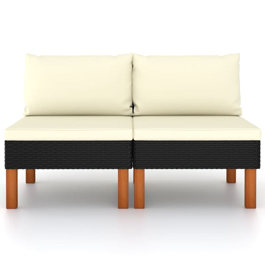 Middle Sofa Black, Cream White