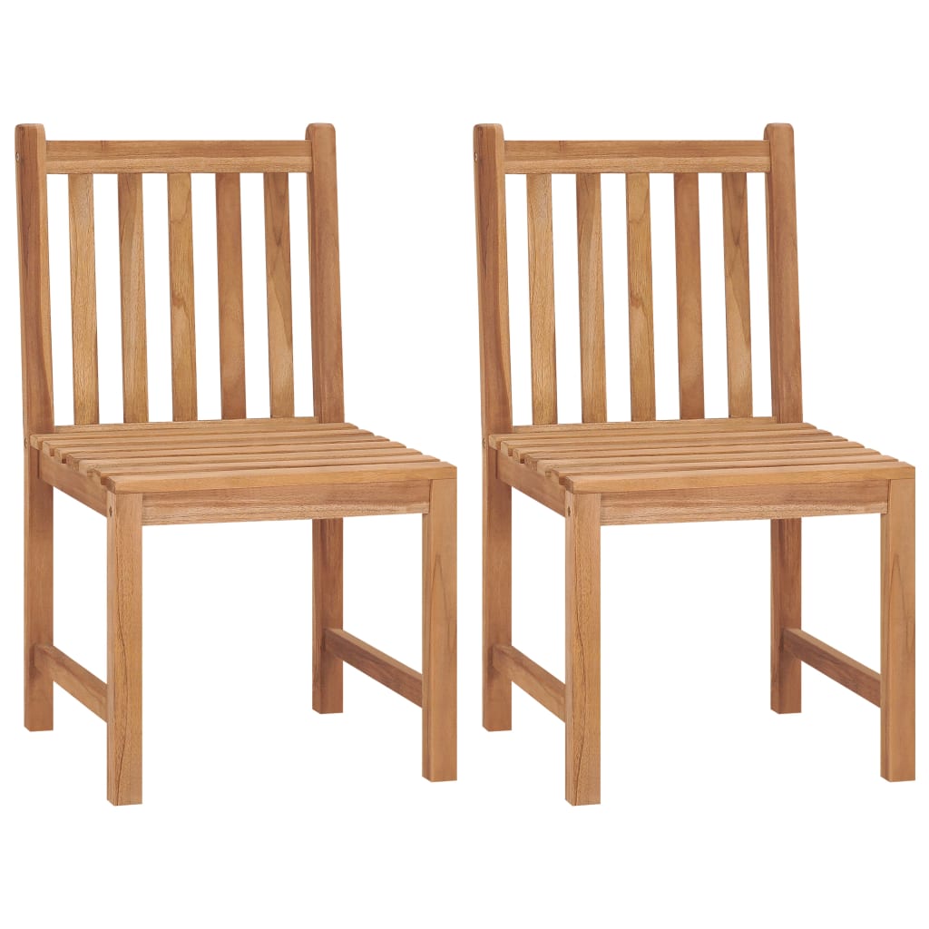 Garden Chair Set of 2 Natural Teak Teak hardwood Standard