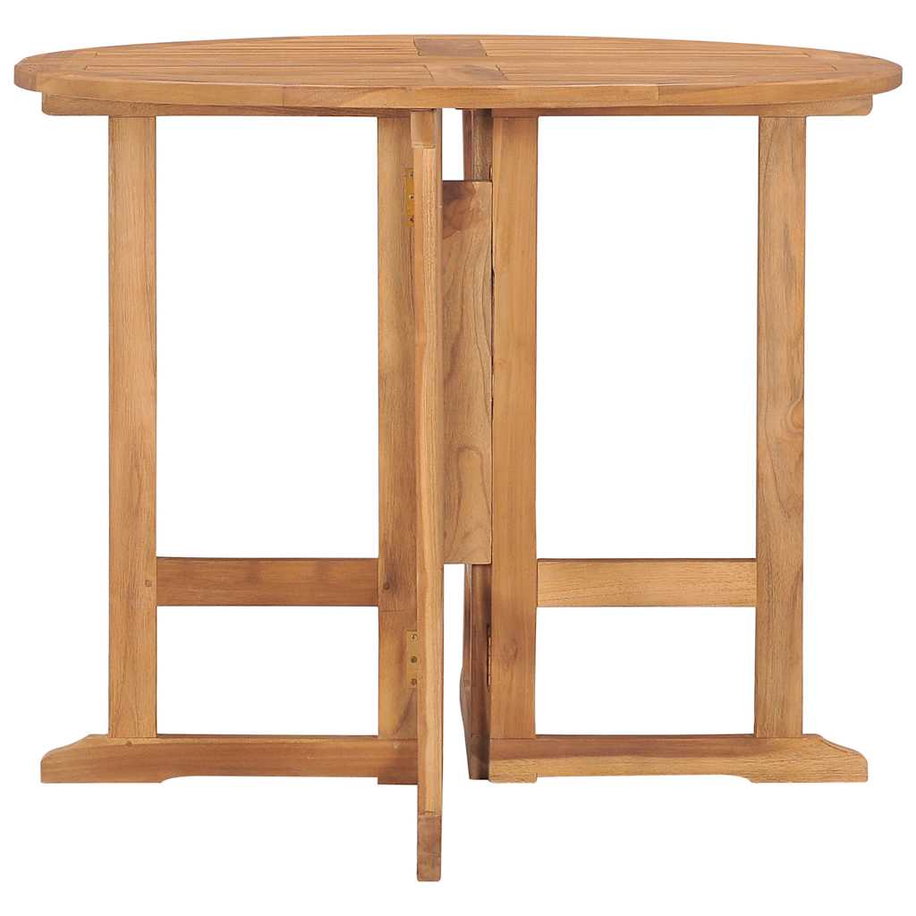 Dining Table Teak Solid Teak Wood Medium Foldable Dining Table