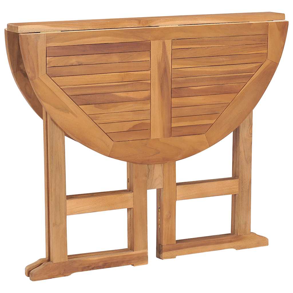 Dining Table Teak Solid Teak Wood Medium Foldable Dining Table