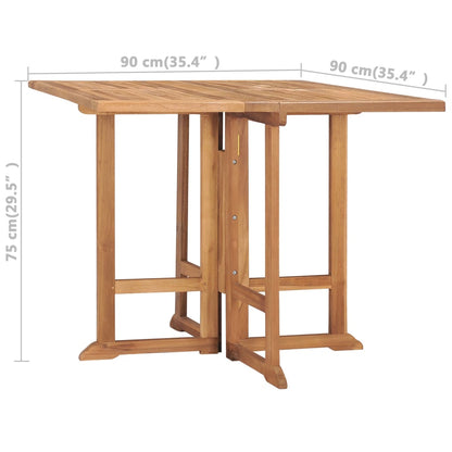 Dining Table Teak Brown Teak hardwood Medium Foldable