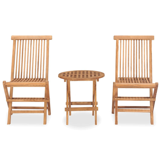 Outdoor Dining Set Natural teak Smooth sanded teak hardwood Compact