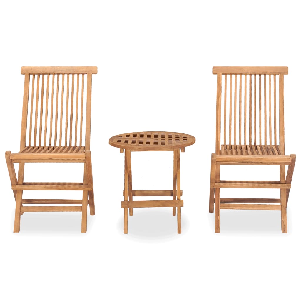 Outdoor Dining Set Natural teak Smooth sanded teak hardwood Compact