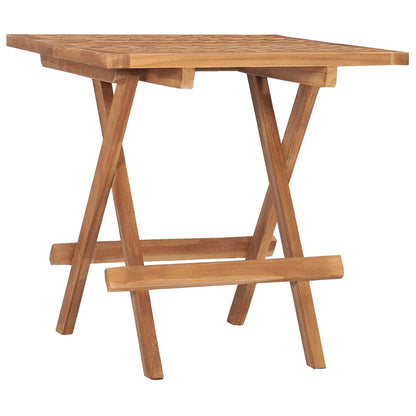 Garden Table Natural Teak Solid Teak Wood 19.7x19.7x19.7 in