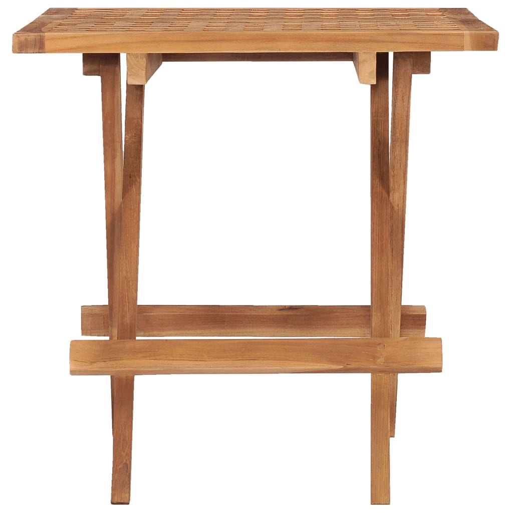 Garden Table Natural Teak Solid Teak Wood 19.7x19.7x19.7 in