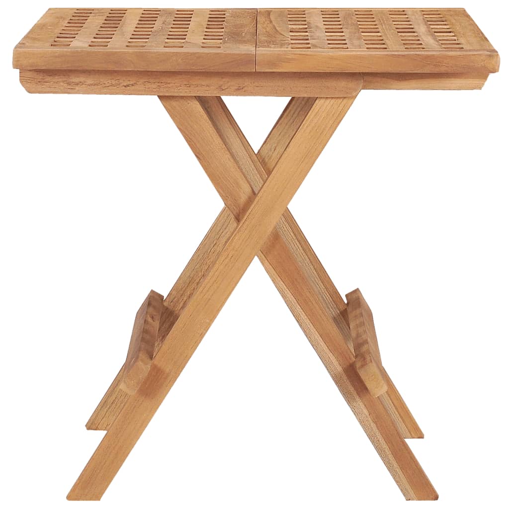 Garden Table Natural Teak Solid Teak Wood 19.7x19.7x19.7 in