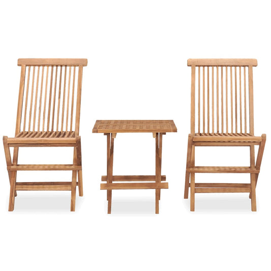 Outdoor Dining Set Teak Brown Well-sanded teak hardwood Medium