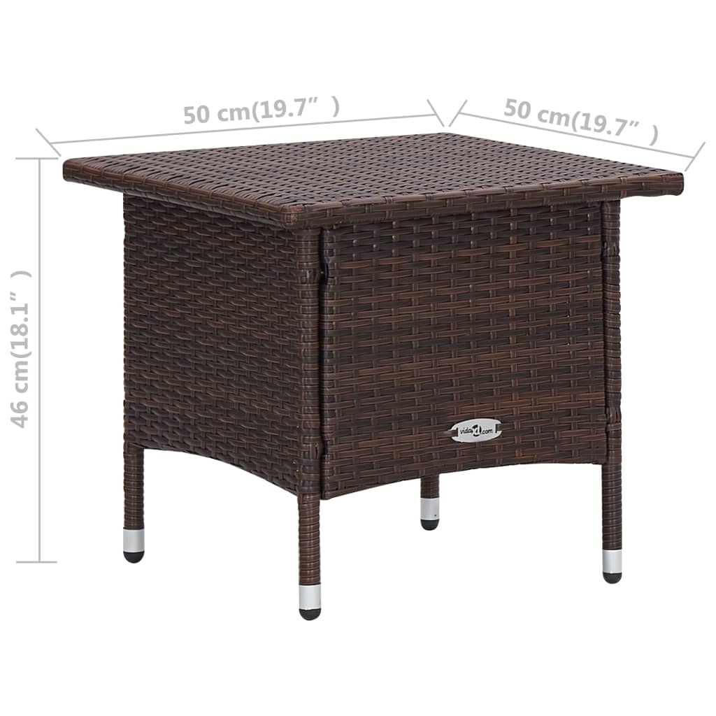 Garden Lounge Set Brown and Cream White