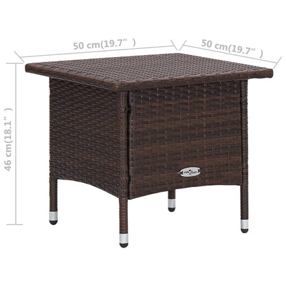 Garden Lounge Set Brown and Cream White