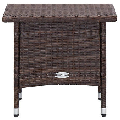 Garden Lounge Set Brown and Cream White