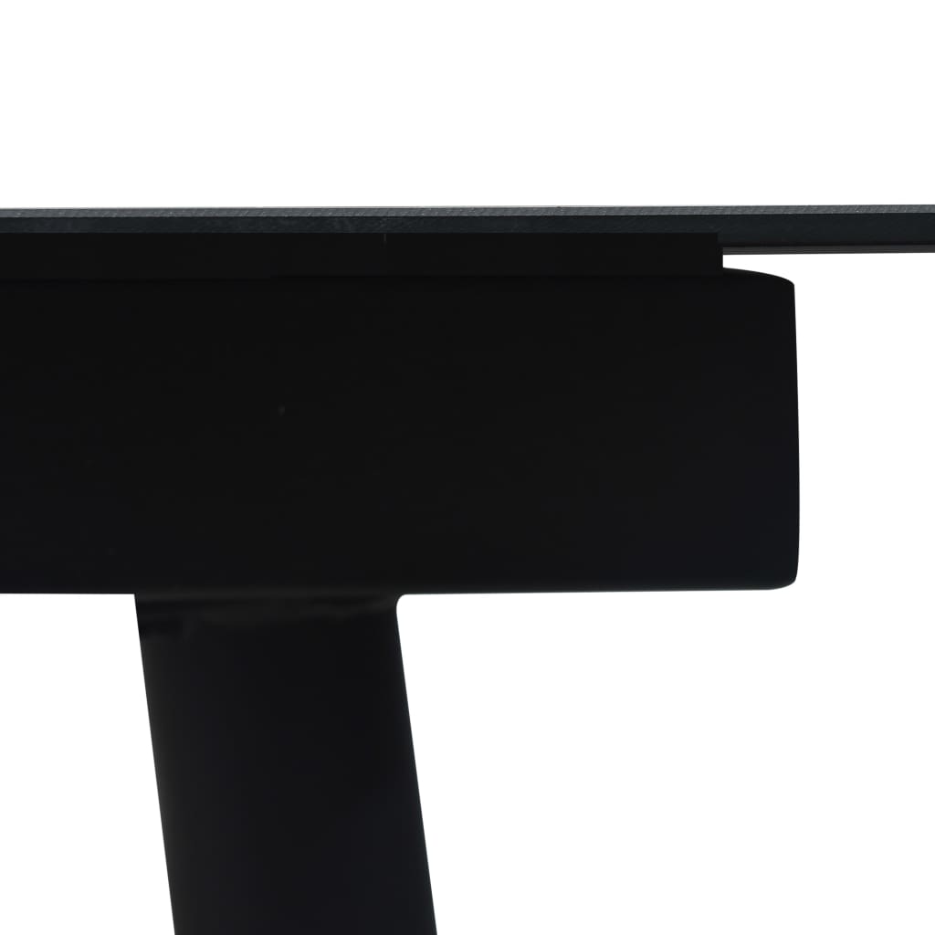 Dining Set Black Cotton rope, powder-coated steel, tempered glass