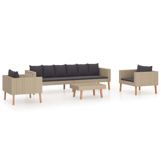 Outdoor Furniture Set Beige, Anthracite