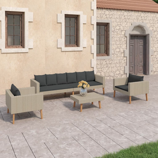 Outdoor Furniture Set Beige, Anthracite