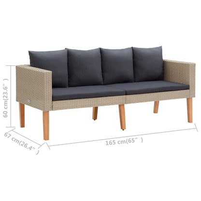 Garden Furniture Set Beige, Anthracite