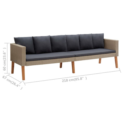 Garden Furniture Set Beige, Anthracite
