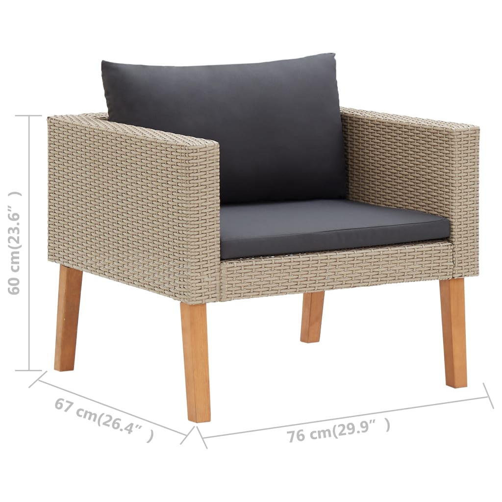 Garden Furniture Set Beige