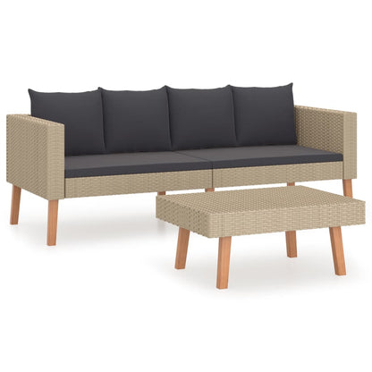 Garden Furniture Set Beige and Anthracite