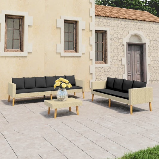 Garden Furniture Set Beige, Anthracite