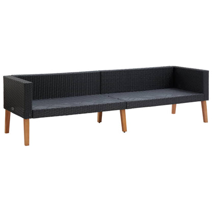 Garden Furniture Set Black, Cream White