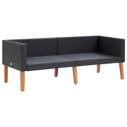 Garden Furniture Set Black, Cream White