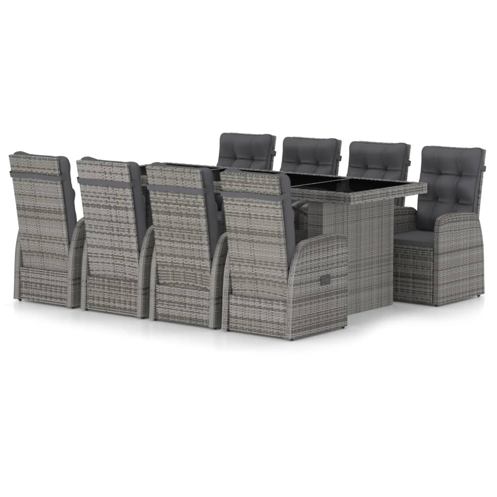 Outdoor Dining Set Grey, Dark Grey