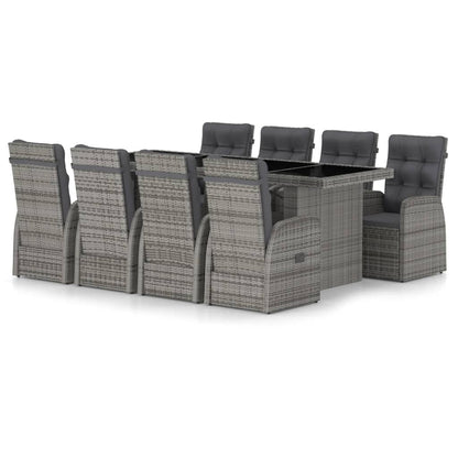 Outdoor Dining Set Grey, Dark Grey