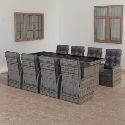 Outdoor Dining Set Grey, Dark Grey