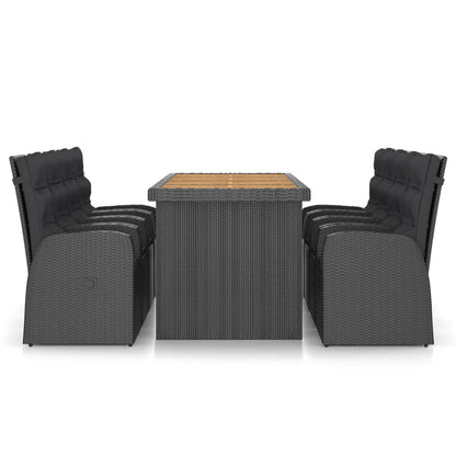 Outdoor Dining Set Black