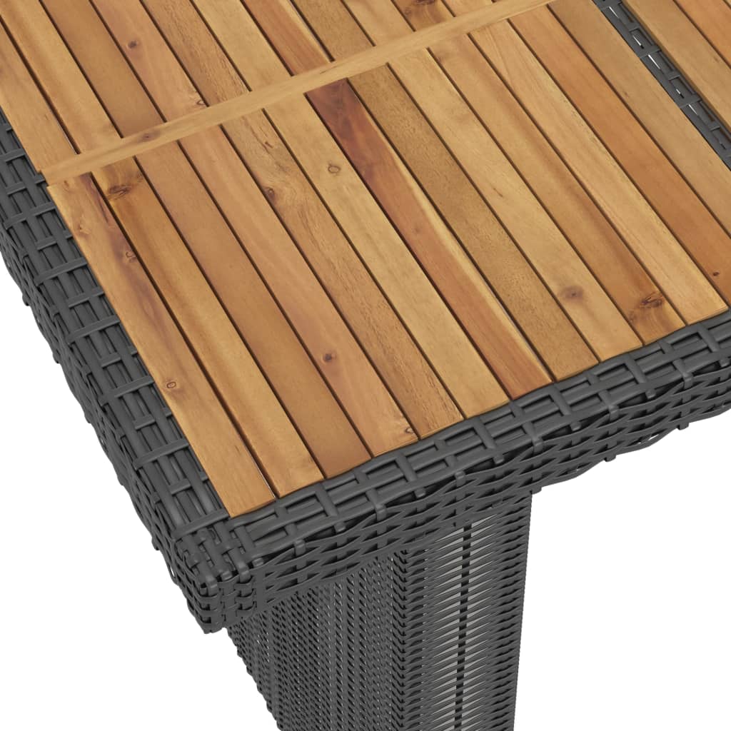 Outdoor Dining Set Black