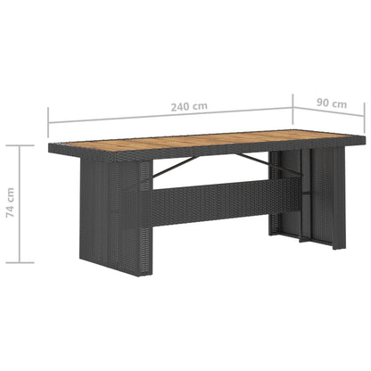Outdoor Dining Set Black