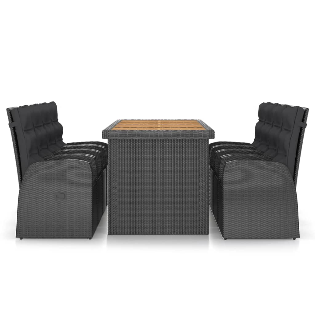 Outdoor Dining Set Black