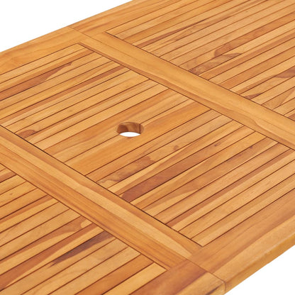 Outdoor Dining Set Natural Teak Smooth sanded teak hardwood