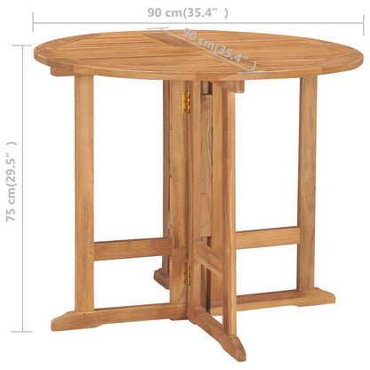 Outdoor Dining Set Teak Solid Teak Wood Standard Foldable