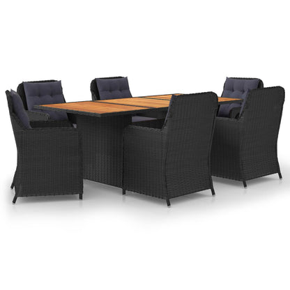 Dining Set Black Powder-coated steel Removable Covers