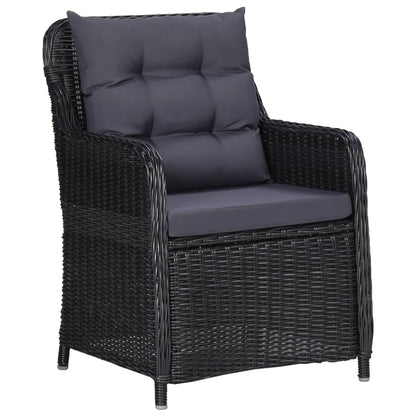 Dining Set Black Powder-coated steel Removable Covers