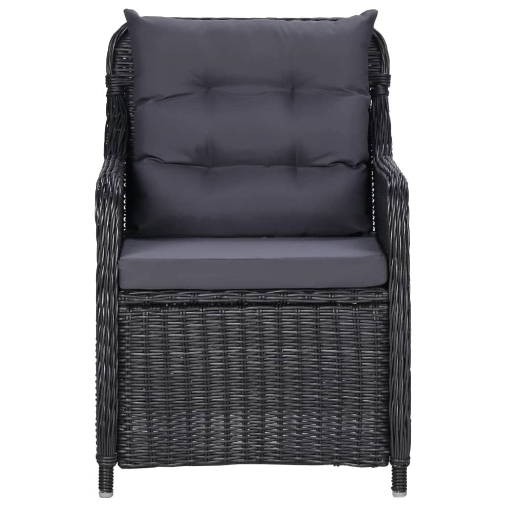 Dining Set Black Powder-coated steel Removable Covers