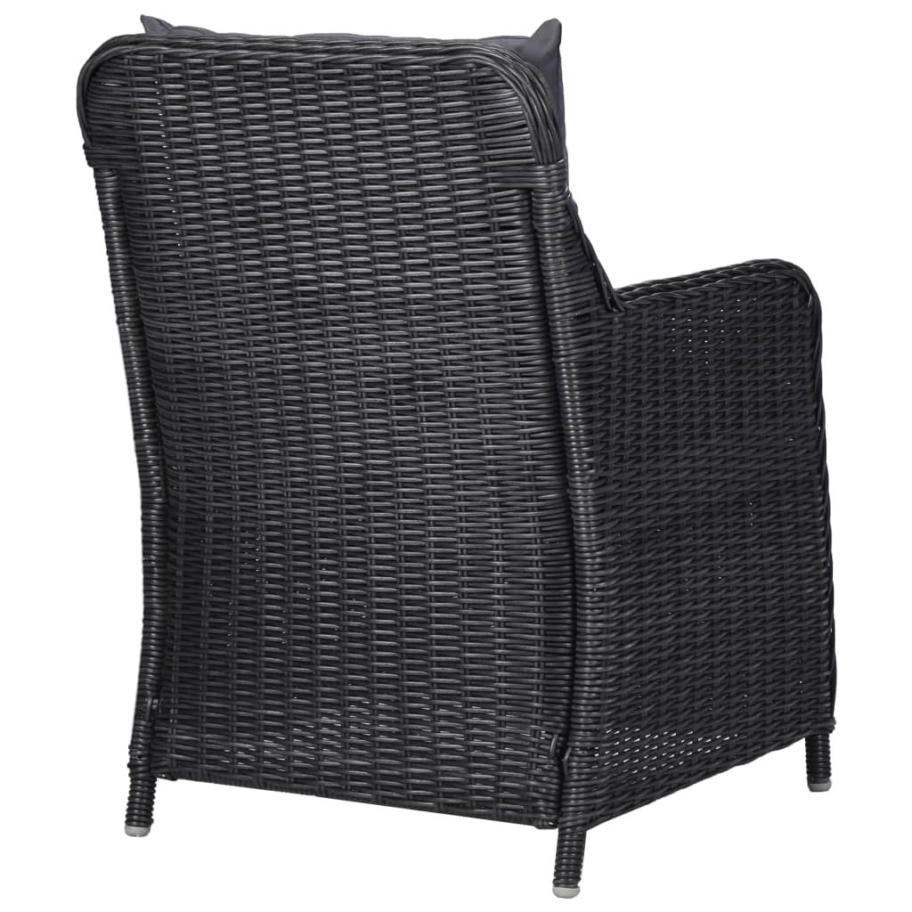 Dining Set Black Powder-coated steel Removable Covers