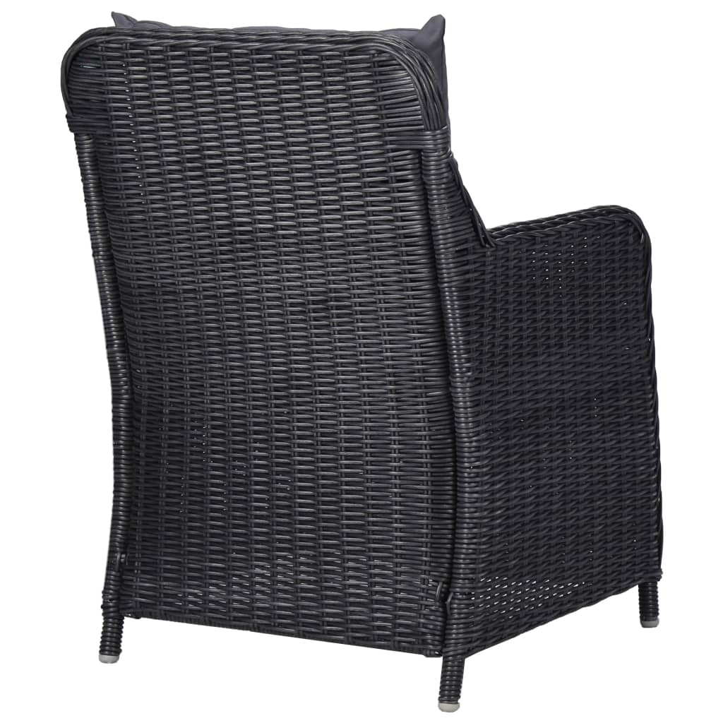 Dining Set Black and Dark Grey
