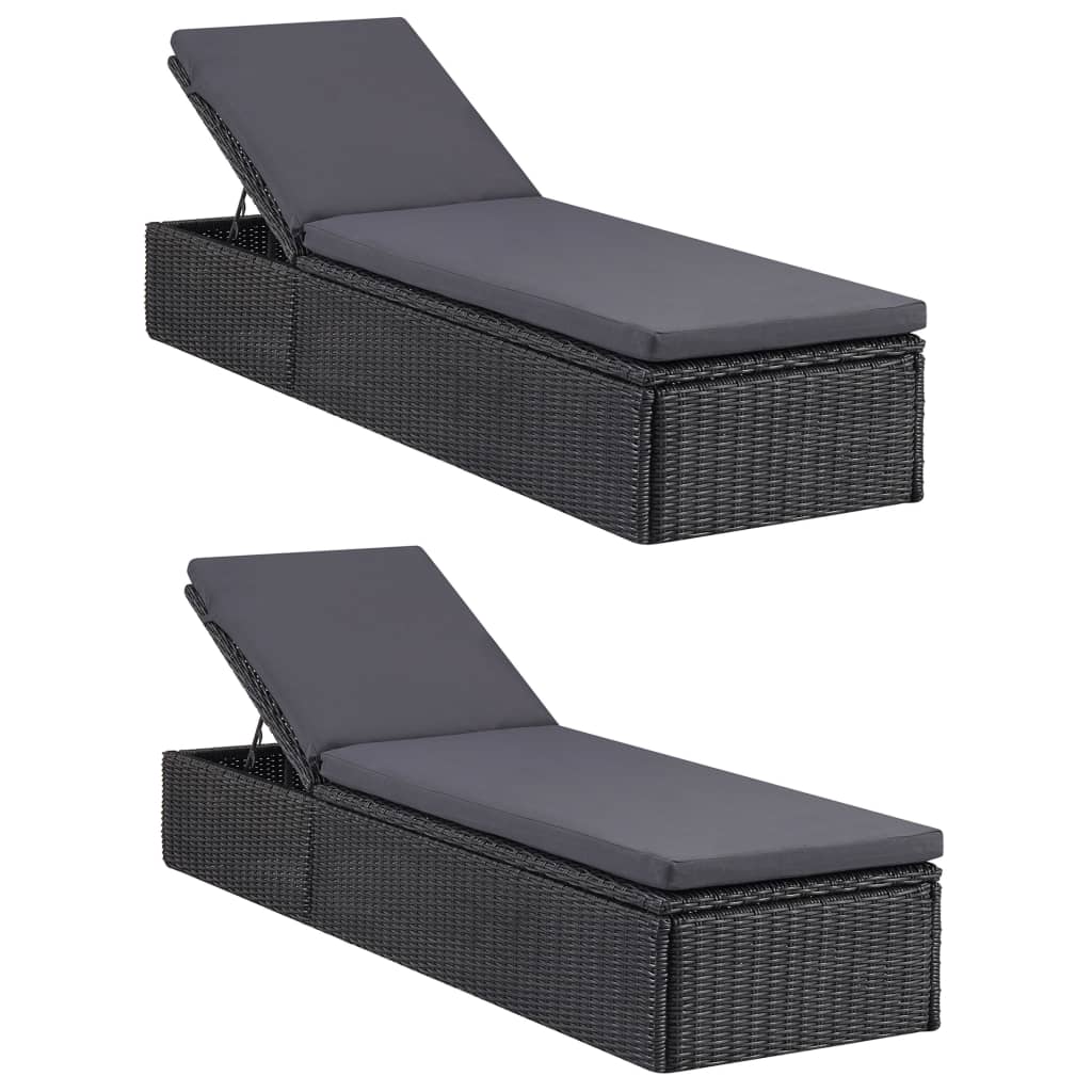 Dining Set Black and Dark Grey