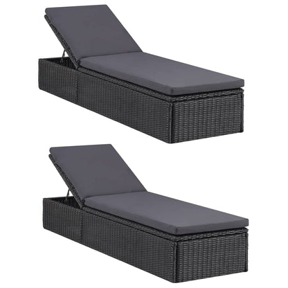 Dining Set Black PE Rattan Large Stackable Dining Set