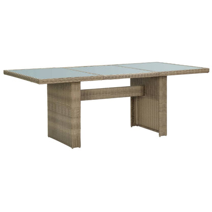 Dining Set Brown and Dark Grey