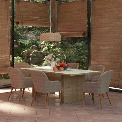 Dining Set Brown and Dark Grey