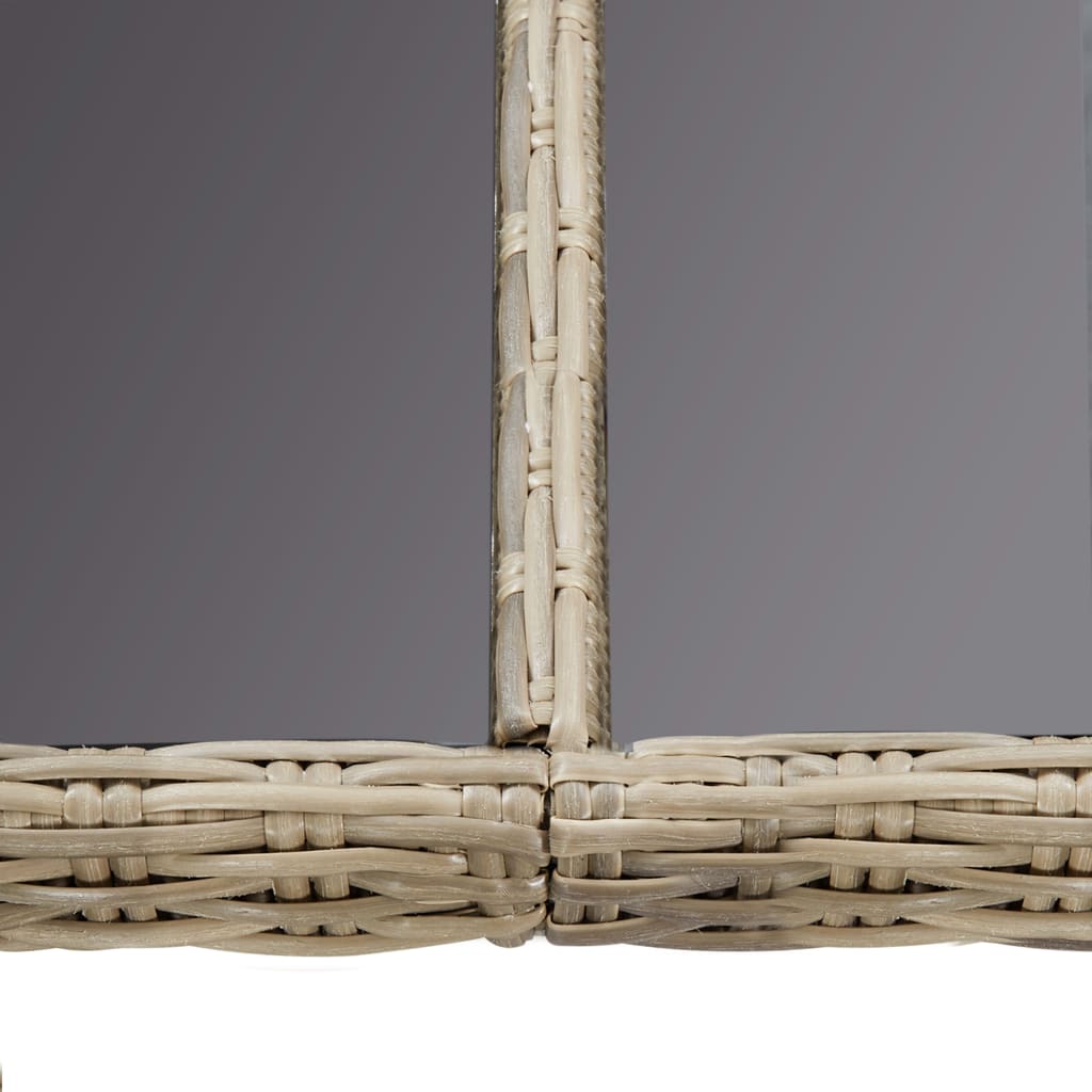 Dining Set Brown PE Rattan 78.7 x 39.4 in Seats Many