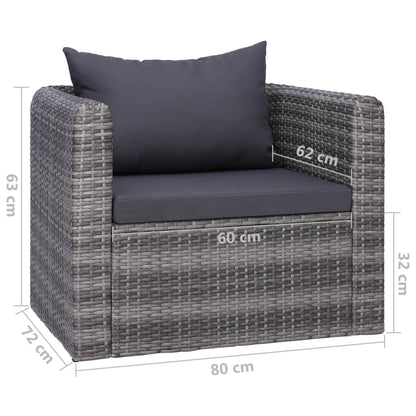 Garden Lounge Set Grey