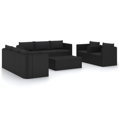 Garden Lounge Set Black
